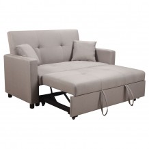 IMOLA Καναπές 2θέσιος Κρεβάτι 154x100x93 cm Ύφασμα Cappuccino c312271