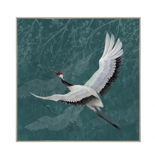 CRANE 2 ΠΙΝΑΚΑΣ CHAMPAGNE ΚΟΡΝΙΖΑ 82 5x82 5xΥ4 5cm c313227