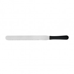 Μαχαίρι ζαχαροπλαστικής με δόντι λάμα με Μαύρη λαβή 3 4x30cm c318190