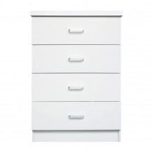 DRAWER Συρταριέρα 4 Συρτάρια 60x40x80cm Άσπρο c323691