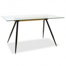 Τραπέζι Astrid pakoworld γυάλινο 10χιλ πόδι μαύρο 140x80x75εκ c330013 Τραπέζι Astrid pakoworld γυάλινο 10χιλ πόδι μαύρο 140x80x75εκ c330013