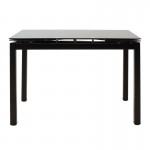 Τραπέζι επεκτεινόμενο Finn pakoworld γυάλινο 8χιλ μαύρο 110 170x70x75εκ c332272