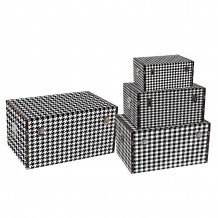 FERRE ΜΠΑΟΥΛΑ SET 4ΤΕΜ ΜΑΥΡΟ ΛΕΥΚΟ 64 56 48 40x40 34 28 20xH40 32 23 16cm c344132