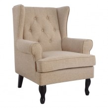 Πολυθρόνα μπερζερά σε μπεζ χρώμα c34677