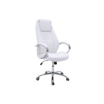 Πολυθρόνα γραφείου διευθυντή Sonar δερματίνη χρώμα λευκό c34709