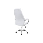 Πολυθρόνα γραφείου διευθυντή Sonar δερματίνη χρώμα λευκό c34709