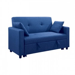 IMOLA Καναπές Κρεβάτι Σαλονιού 154x100x93 cm Καθιστικού 2Θέσιος Ύφασμα Μπλε c347094