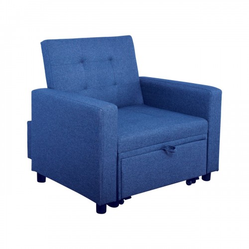 IMOLA Πολυθρόνα Κρεβάτι Σαλονιού Καθιστικού Ύφασμα Μπλε c347135