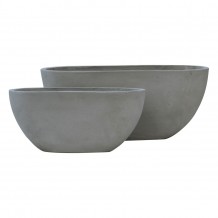 FLOWER POT 4 Set 2 τεμαχίων Cement Grey c347181