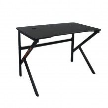 ΓΡΑΦΕΙΟ Gaming 100x60cm Steel Μαύρο c347249