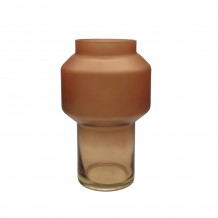 ZEME ΒΑΖΟ ΓΥΑΛΙ ΔΙΑΦΑΝΟ ΜΑΤ TERRACOTTA Δ15xΥ24cm c347317