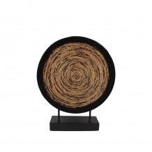 HAUSA 2 ΤΟΤΕΜ POLYRESIN ΚΑΦΕ ΜΑΥΡΟ 33x8xY40cm c347347