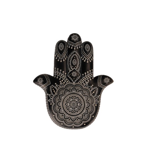 HAMSA ΔΙΑΚΟΣΜΗΤΙΚΟ ΤΟΙΧΟΥ POLYRESIN ΜΑΥΡΟ 24 5x2 5xΥ29 5cm c347372