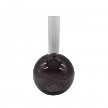 QUADIA ΒΑΖΟ ΓΥΑΛΙ ΓΚΡΙ ΔΙΑΦΑΝΟ Δ14xΥ25cm c347385