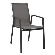 Πολυθρόνα αλουμινίου ανθρακί με γκρι pvc c34754 Πολυθρόνα αλουμινίου ανθρακί με γκρι pvc c34754