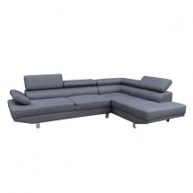 Καναπές δεξιά γωνία γκρι ύφασμα c35384