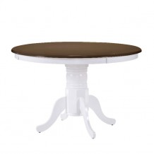 Τραπέζι επεκτεινόμενο Nirvana χρώμα καρυδί - άσπρο c35512 Τραπέζι επεκτεινόμενο Nirvana χρώμα καρυδί - άσπρο c35512