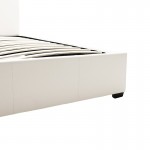 Κρεβάτι Norse pakoworld διπλό pu λευκό με αποθηκευτικό χώρο 160x200εκ c356617
