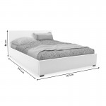 Κρεβάτι Norse pakoworld διπλό pu λευκό με αποθηκευτικό χώρο 160x200εκ c356617