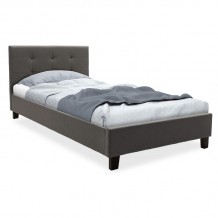 Κρεβάτι Mago pakoworld μονό ύφασμα ανθρακί 100x200εκ c356625