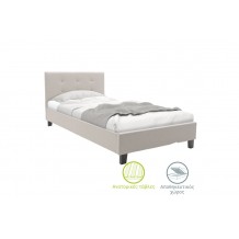 Κρεβάτι Mago pakoworld μονό ύφασμα μπεζ 100x200εκ c356626