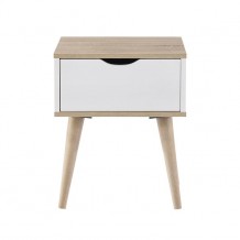 Κομοδίνο 40x36x50 sonoma άσπρο c36132