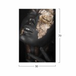 ΠΙΝΑΚΑΣ ΚΑΜΒΑΣ DARK SKINNED GIRL WITH GOLD MAKEUP HM7196 01 50X3X70 εκ c362232