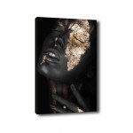 ΠΙΝΑΚΑΣ ΚΑΜΒΑΣ DARK SKINNED GIRL WITH GOLD MAKEUP HM7196 01 50X3X70 εκ c362232