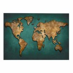 ΠΙΝΑΚΑΣ ΚΑΜΒΑΣ WORLD MAP HM7197 01 100X3X70 εκ c362234