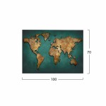 ΠΙΝΑΚΑΣ ΚΑΜΒΑΣ WORLD MAP HM7197 01 100X3X70 εκ c362234