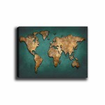 ΠΙΝΑΚΑΣ ΚΑΜΒΑΣ WORLD MAP HM7197 01 100X3X70 εκ c362234