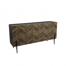 PARKE ΜΠΟΥΦΕΣ ΜΑΥΡΟ ΦΥΣΙΚΟ ΜΕ PATTERN 160x43xH80cm c362777 PARKE ΜΠΟΥΦΕΣ ΜΑΥΡΟ ΦΥΣΙΚΟ ΜΕ PATTERN 160x43xH80cm c362777