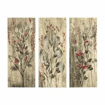 ΠΙΝΑΚΑΣ ΤΡΙΠΤΥΧΟ MDF RED FLOWERS AND BERRIES HM7204 01 60Χ0 3Χ50 εκ c363295