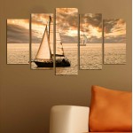 ΠΙΝΑΚΑΣ ΠΕΝΤΑΠΤΥΧΟ MDF SUNSET SAILING HM7206 01 100X0 3X60 εκ c363801