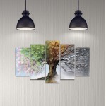 ΠΕΝΤΑΠΤΥΧΟΣ ΠΙΝΑΚΑΣ MDF FOUR SEASONS HM7206 05 100X60 εκ c363805