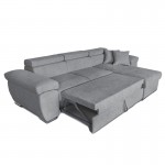 Γωνιακός καναπές κρεβάτι αναστρέψιμος Comy pakoworld γκρι 286x160x75 90εκ c364295