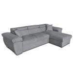 Γωνιακός καναπές κρεβάτι αναστρέψιμος Comy pakoworld γκρι 286x160x75 90εκ c364295