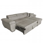 Γωνιακός καναπές κρεβάτι αναστρέψιμος Comy pakoworld μπεζ καφέ 286x160x75 90εκ c364296