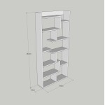 ΒΙΒΛΙΟΘΗΚΗ ΛΕΥΚΗ 90x22x182 εκ HM8865 01 c364812