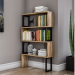 ΒΙΒΛΙΟΘΗΚΗ ΚΑΡΥΔΙ ΜΕ ΜΑΥΡΟ ΣΚΕΛΕΤΟ 80x22x128 εκ HM8867 01 c364814