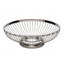 Ανοξείδωτο οβάλ Καλάθι Φρούτων 18 10 28x21x9cm abert Ιταλίας c371870