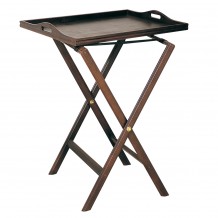 Ξύλινο Σταντ Δίσκων Σκούρο Καφέ c372333