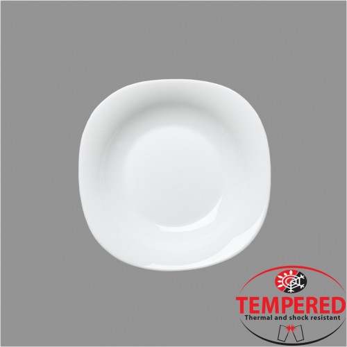 Πιάτο Οπαλίνης Βαθύ 23x23 cm Λευκό Tempered Σειρά Parma Bormioli Rocco ΣΕΤ 6 ΤΕΜΑΧΙΩΝ c372501