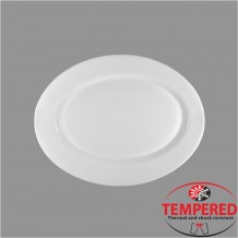 Πιατέλα Οπαλίνης Οβάλ 30x22 5 cm Λευκή Tempered Σειρά Toledo Bormioli Rocco ΣΕΤ 6 ΤΕΜΑΧΙΩΝ c372849