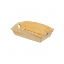 Ξύλινη Ψωμιέρα Βάρκα 20x14 5x6 cm Ανοιχτό καφέ c373023