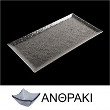 Δίσκος ορθογώνιος από χυτό γυαλί 6mm 32x53cm ανθρακί ΣΕΤ 4 ΤΕΜΑΧΙΩΝ c373486