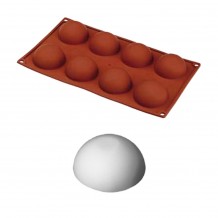 Φόρμα σιλικόνης 17 5x30cm 8 semisfere φ60x30Υmm 30ml HappyFlex c373883 Φόρμα σιλικόνης 17 5x30cm 8 semisfere φ60x30Υmm 30ml HappyFlex c373883