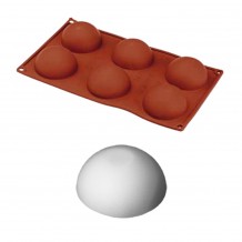 Φόρμα σιλικόνης 17 5x30cm 6 semisfere φ70x35Υmm 60ml HappyFlex c373884 Φόρμα σιλικόνης 17 5x30cm 6 semisfere φ70x35Υmm 60ml HappyFlex c373884