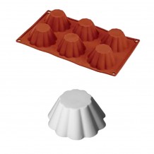 Φόρμα σιλικόνης 17 5x30cm 6 brochiette φ79x37Υmm 110ml HappyFlex c373892 Φόρμα σιλικόνης 17 5x30cm 6 brochiette φ79x37Υmm 110ml HappyFlex c373892