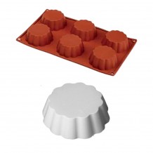 Φόρμα σιλικόνης 17 5x30cm 6 budini φ50x50Υmm 100ml HappyFlex c373893 Φόρμα σιλικόνης 17 5x30cm 6 budini φ50x50Υmm 100ml HappyFlex c373893